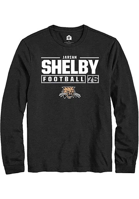 Jarian Shelby Ohio Bobcats Rally NIL Stacked Box Long Sleeve T Shirt