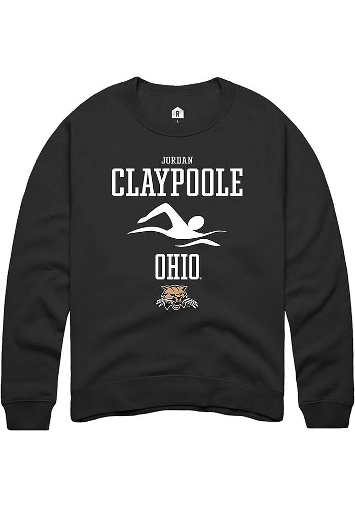 Jordan Claypoole Rally Ohio Bobcats Mens NIL Sport Icon Long Sleeve Crew Sweatshirt