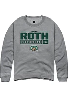 Joseph Roth  Rally Ohio Bobcats Mens Graphite NIL Stacked Box Long Sleeve Crew Sweatshirt