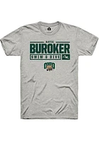 Katie Buroker  Ohio Bobcats Ash Rally NIL Stacked Box Short Sleeve T Shirt