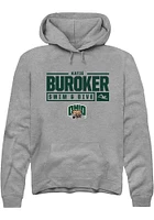 Katie Buroker  Rally Ohio Bobcats Mens Graphite NIL Stacked Box Long Sleeve Hoodie