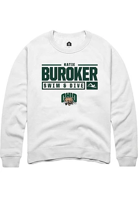 Katie Buroker Rally Ohio Bobcats Mens NIL Stacked Box Long Sleeve Crew Sweatshirt