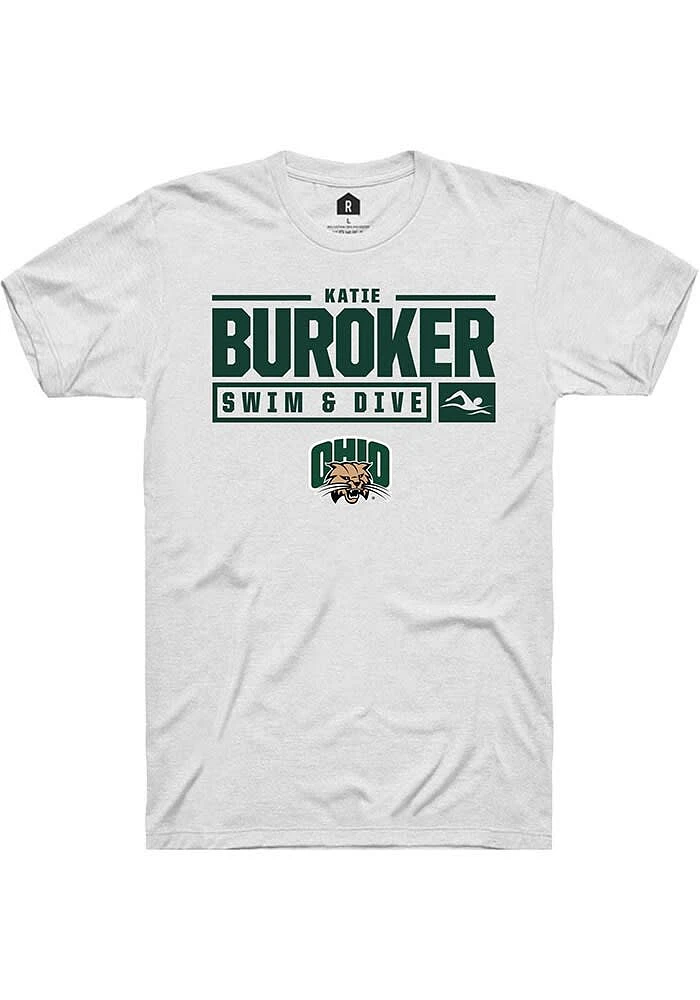 Katie Buroker Ohio Bobcats Rally NIL Stacked Box Short Sleeve T Shirt
