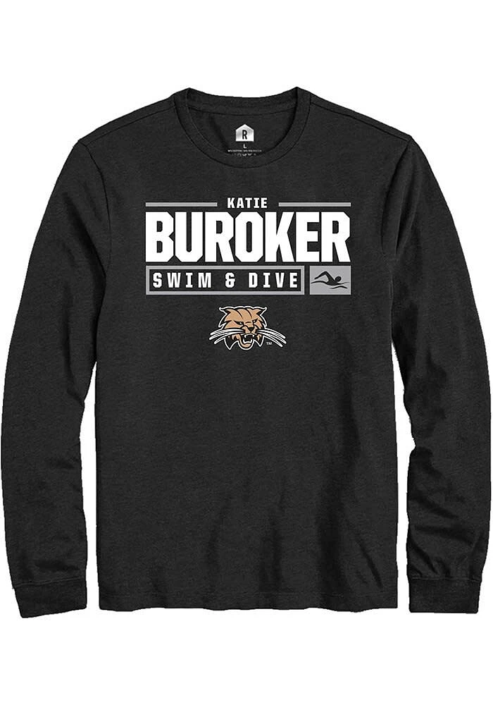 Katie Buroker Ohio Bobcats Rally NIL Stacked Box Long Sleeve T Shirt