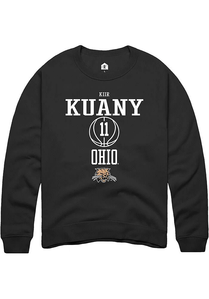 Kiir Kuany Rally Ohio Bobcats Mens NIL Sport Icon Long Sleeve Crew Sweatshirt