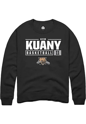 Kiir Kuany Rally Ohio Bobcats Mens NIL Stacked Box Long Sleeve Crew Sweatshirt