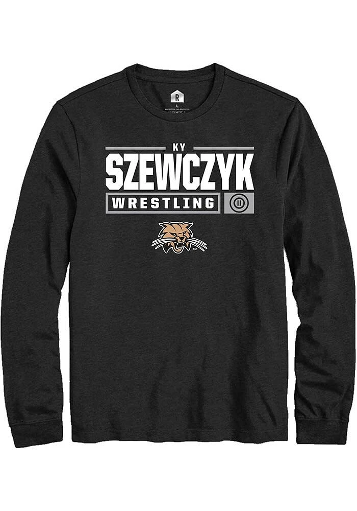 Ky Szewczyk Ohio Bobcats Rally NIL Stacked Box Long Sleeve T Shirt
