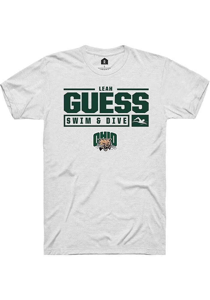 Leah Guess Ohio Bobcats Rally NIL Stacked Box Short Sleeve T Shirt