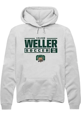 Lillian Weller Rally Ohio Bobcats Mens NIL Stacked Box Long Sleeve Hoodie