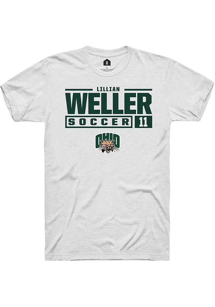 Lillian Weller Ohio Bobcats Rally NIL Stacked Box Short Sleeve T Shirt