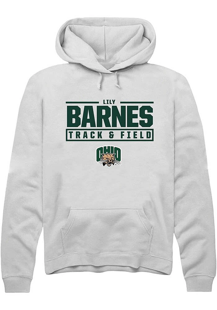 Lily Barnes Rally Ohio Bobcats Mens NIL Stacked Box Long Sleeve Hoodie