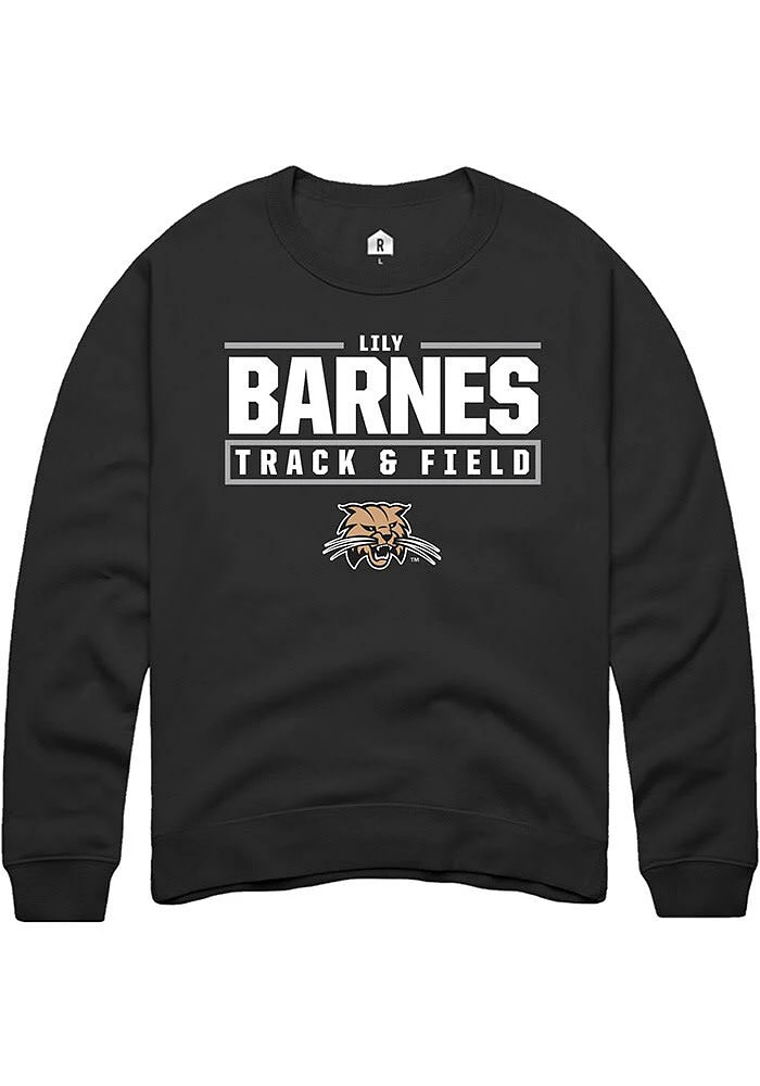 Lily Barnes Rally Ohio Bobcats Mens NIL Stacked Box Long Sleeve Crew Sweatshirt