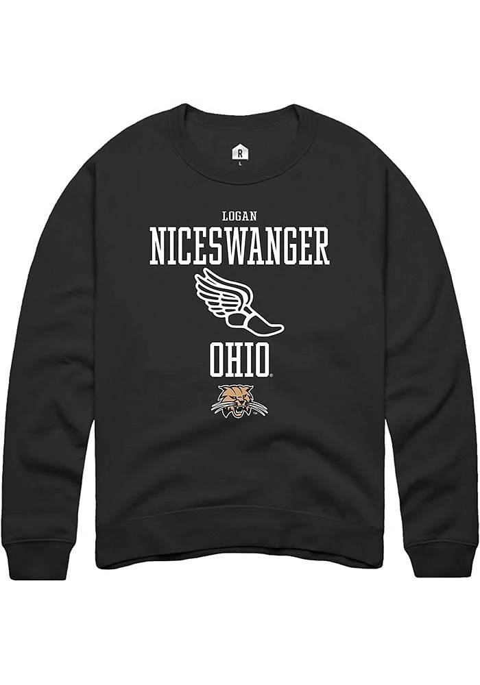 Logan Niceswanger Rally Ohio Bobcats Mens NIL Sport Icon Long Sleeve Crew Sweatshirt