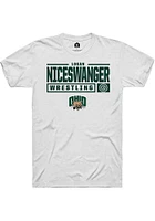 Logan Niceswanger Ohio Bobcats Rally NIL Stacked Box Short Sleeve T Shirt