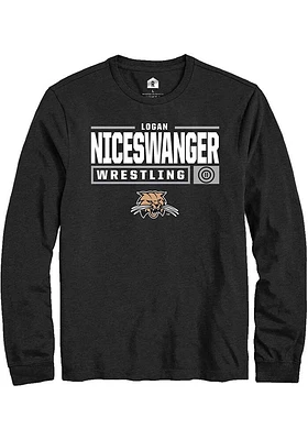 Logan Niceswanger Ohio Bobcats Rally NIL Stacked Box Long Sleeve T Shirt
