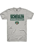 Mia Scheulen  Ohio Bobcats Ash Rally NIL Stacked Box Short Sleeve T Shirt