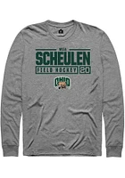 Mia Scheulen  Ohio Bobcats Graphite Rally NIL Stacked Box Long Sleeve T Shirt