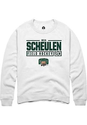 Mia Scheulen Rally Ohio Bobcats Mens NIL Stacked Box Long Sleeve Crew Sweatshirt