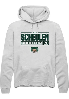 Mia Scheulen Rally Ohio Bobcats Mens NIL Stacked Box Long Sleeve Hoodie