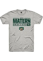 Sofia Matern  Ohio Bobcats Ash Rally NIL Stacked Box Short Sleeve T Shirt