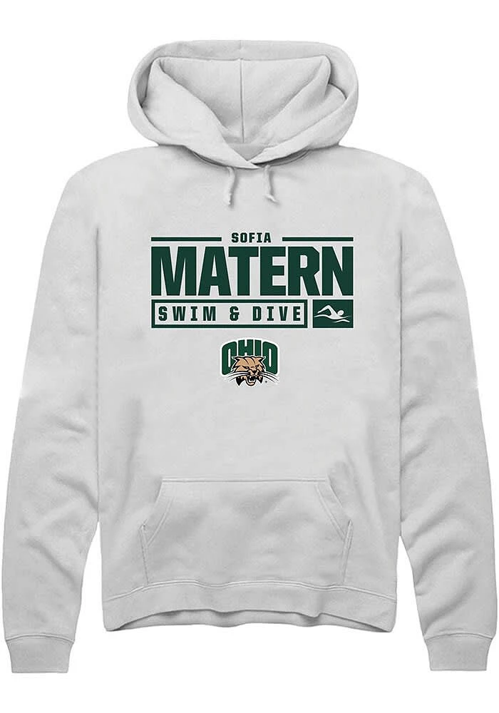 Sofia Matern Rally Ohio Bobcats Mens NIL Stacked Box Long Sleeve Hoodie