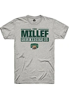Tori Millef  Ohio Bobcats Ash Rally NIL Stacked Box Short Sleeve T Shirt