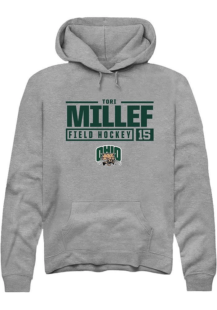 Tori Millef Rally Ohio Bobcats Mens Graphite NIL Stacked Box Long Sleeve Hoodie