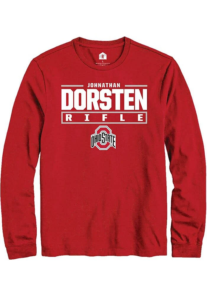 Johnathan Dorsten Ohio State Buckeyes Rally NIL Stacked Box Long Sleeve T Shirt