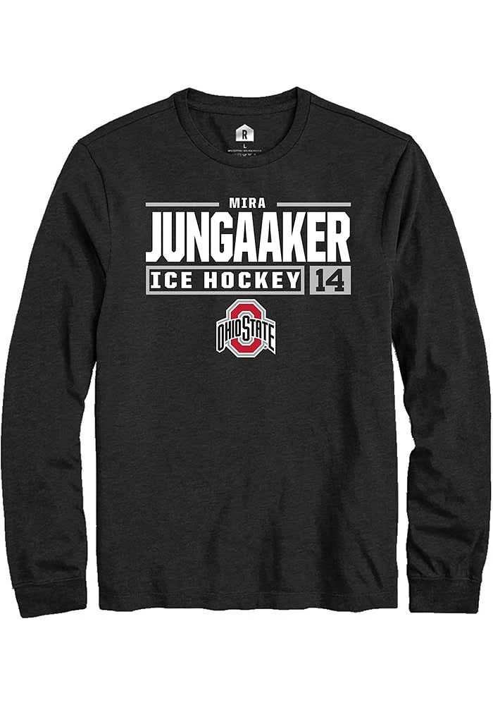 Mira Jungaaker Ohio State Buckeyes Rally NIL Stacked Box Long Sleeve T Shirt