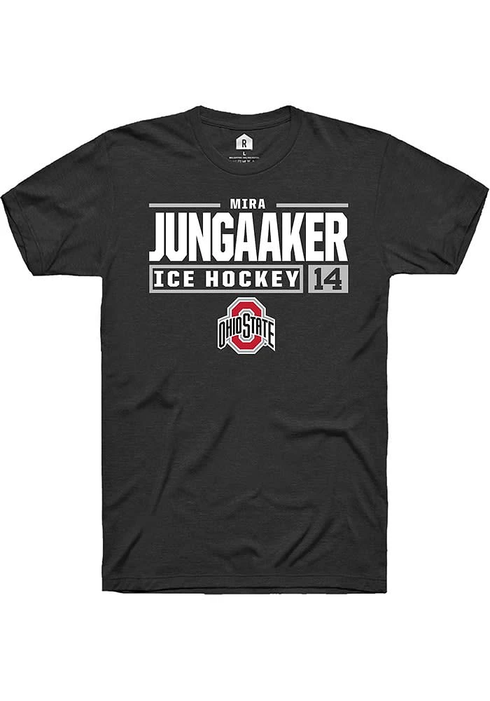 Mira Jungaaker Ohio State Buckeyes Rally NIL Stacked Box Short Sleeve T Shirt