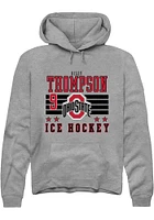 Riley Thompson Rally Ohio State Buckeyes Mens NIL Striped Long Sleeve Hoodie