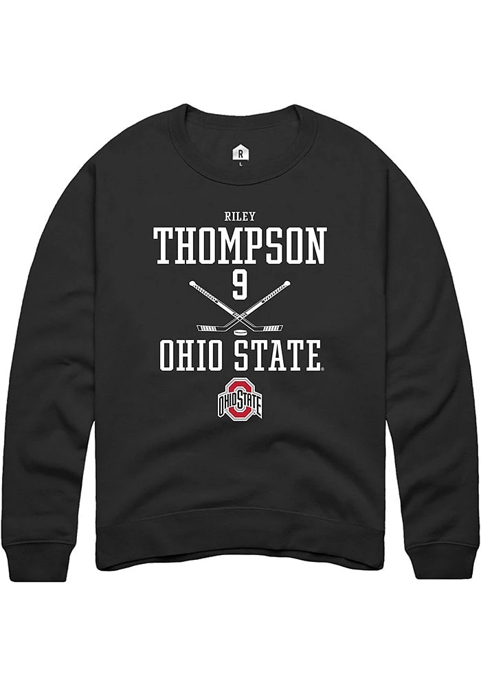 Riley Thompson Rally Ohio State Buckeyes Mens NIL Sport Icon Long Sleeve Crew Sweatshirt