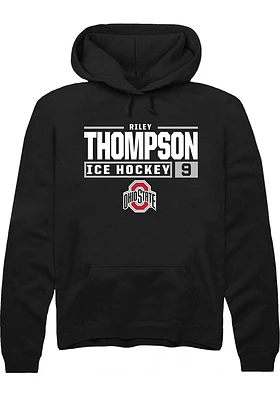 Riley Thompson Rally Ohio State Buckeyes Mens NIL Stacked Box Long Sleeve Hoodie