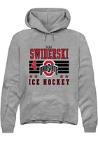 Sara Swiderski Rally Ohio State Buckeyes Mens NIL Striped Long Sleeve Hoodie