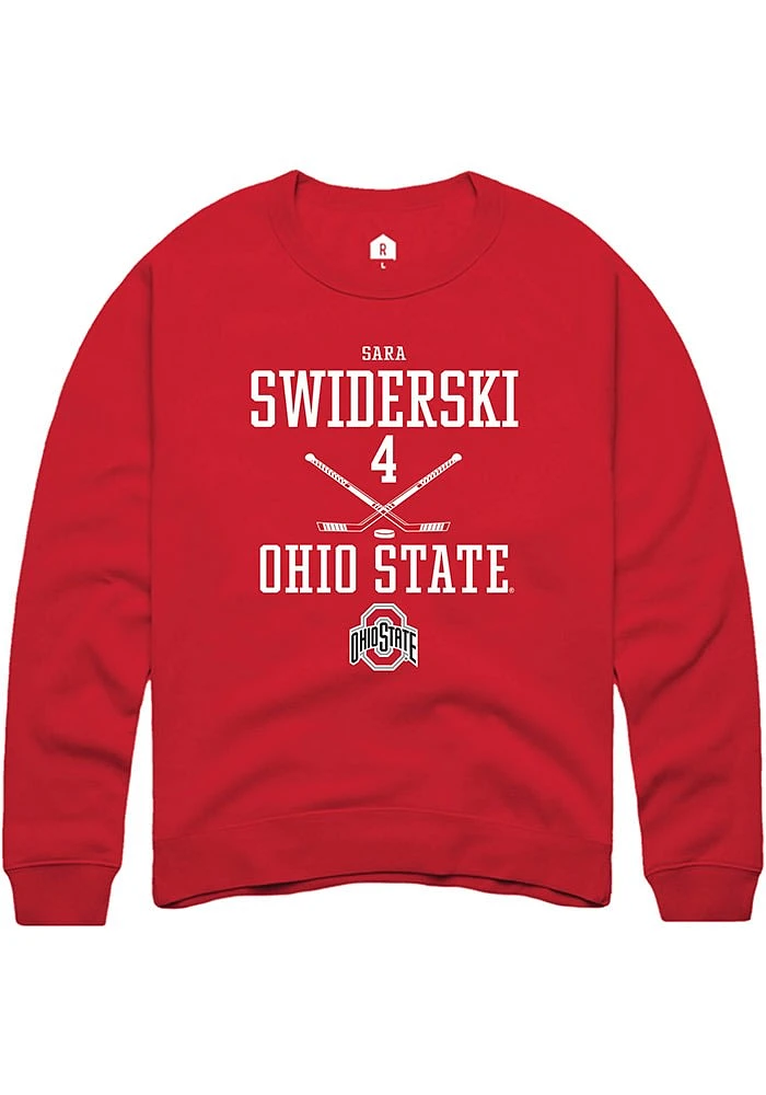 Sara Swiderski Rally Ohio State Buckeyes Mens NIL Sport Icon Long Sleeve Crew Sweatshirt
