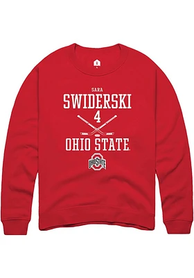 Sara Swiderski Rally Ohio State Buckeyes Mens NIL Sport Icon Long Sleeve Crew Sweatshirt
