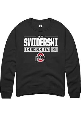 Sara Swiderski Rally Ohio State Buckeyes Mens NIL Stacked Box Long Sleeve Crew Sweatshirt