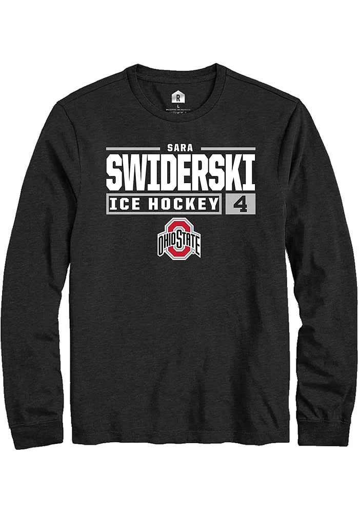 Sara Swiderski Ohio State Buckeyes Rally NIL Stacked Box Long Sleeve T Shirt