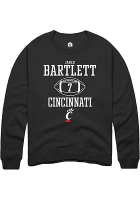 Jared Bartlett  Rally Cincinnati Bearcats Mens Black NIL Sport Icon Long Sleeve Crew Sweatshirt