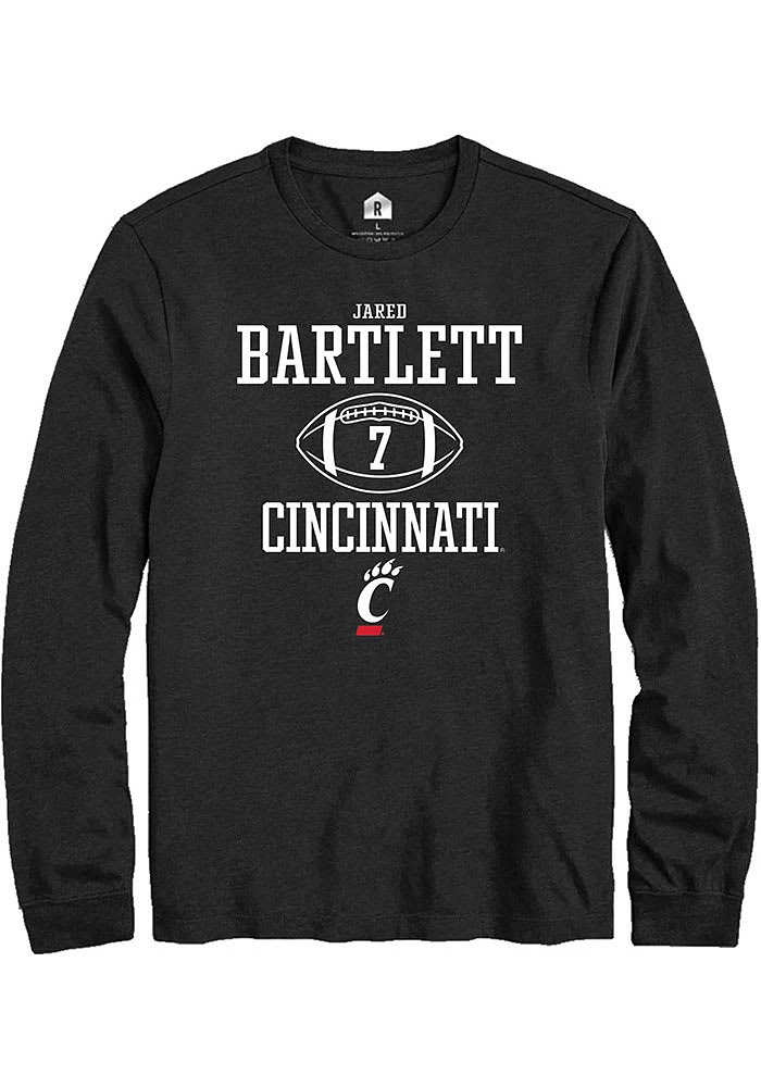 Jared Bartlett  Cincinnati Bearcats Black Rally NIL Sport Icon Long Sleeve T Shirt