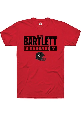 Jared Bartlett Cincinnati Bearcats Rally NIL Stacked Box Short Sleeve T Shirt