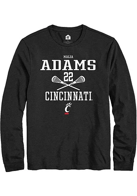 Malia Adams  Cincinnati Bearcats Black Rally NIL Sport Icon Long Sleeve T Shirt