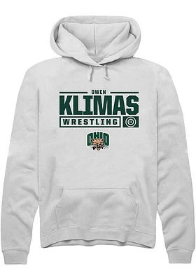 Owen Klimas Rally Ohio Bobcats Mens NIL Stacked Box Long Sleeve Hoodie