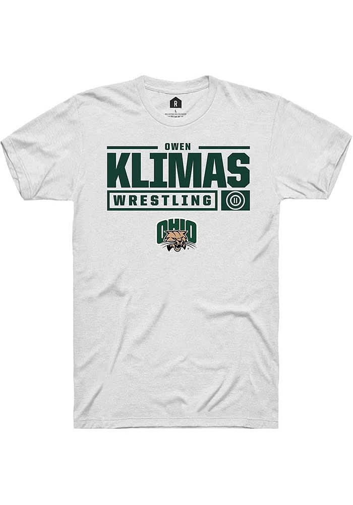 Owen Klimas Ohio Bobcats Rally NIL Stacked Box Short Sleeve T Shirt