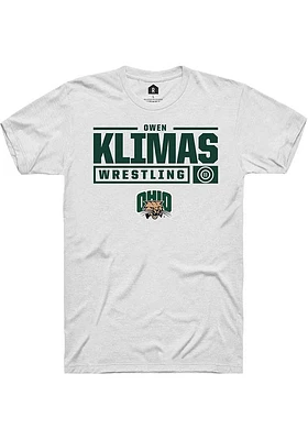 Owen Klimas Ohio Bobcats Rally NIL Stacked Box Short Sleeve T Shirt