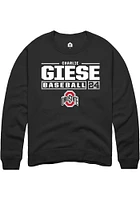 Charlie Giese Rally Ohio State Buckeyes Mens NIL Stacked Box Long Sleeve Crew Sweatshirt