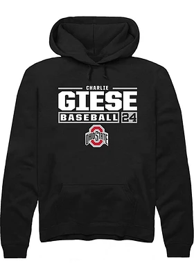Charlie Giese Rally Ohio State Buckeyes Mens NIL Stacked Box Long Sleeve Hoodie