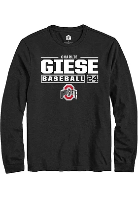 Charlie Giese Ohio State Buckeyes Rally NIL Stacked Box Long Sleeve T Shirt
