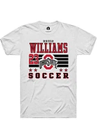 Donovan Williams  Ohio State Buckeyes White Rally NIL Striped Short Sleeve T Shirt