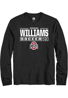 Donovan Williams Ohio State Buckeyes Rally NIL Stacked Box Long Sleeve T Shirt